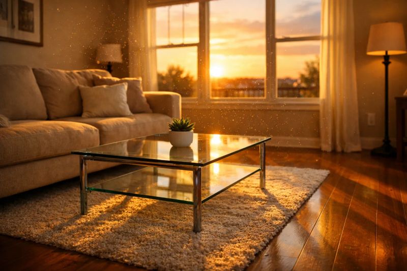 Cleaner organizing a spotless home in Crofton, Maryland