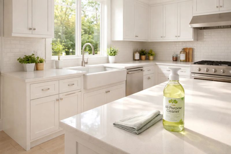 Spotless kitchen in a Kettering home after professional cleaning